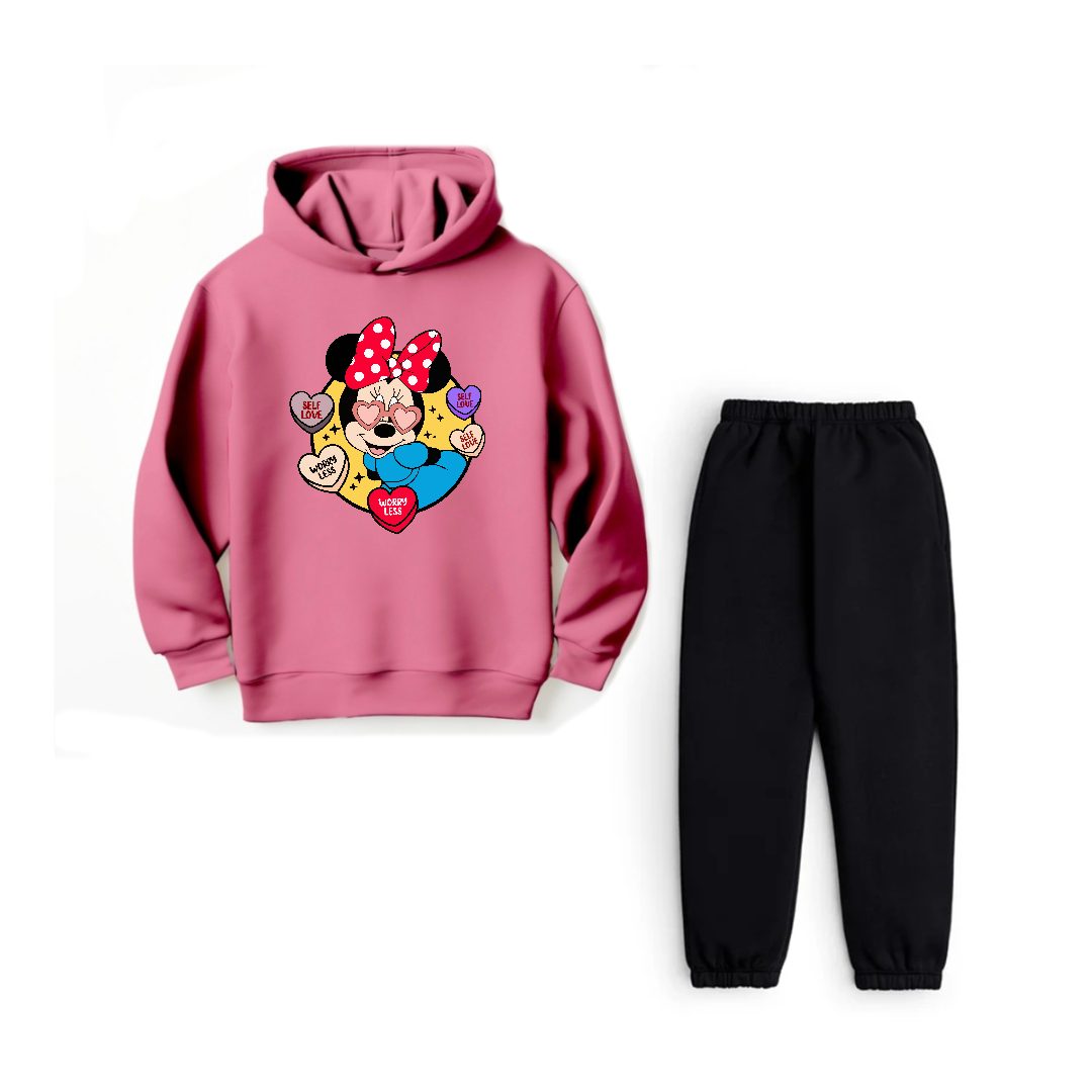 MINNIE MOUSE LOVE - HOODIE FLEECE TRACKSUIT P/B
