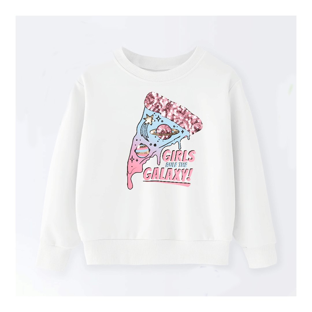 DTF - GIRL RULES THE GALAXY SWEATSHIRT