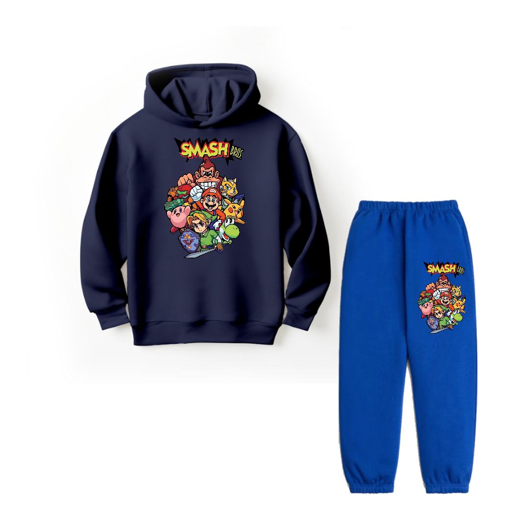 SMASH BROS - HOODIE FLEECE TRACKSUIT N/R