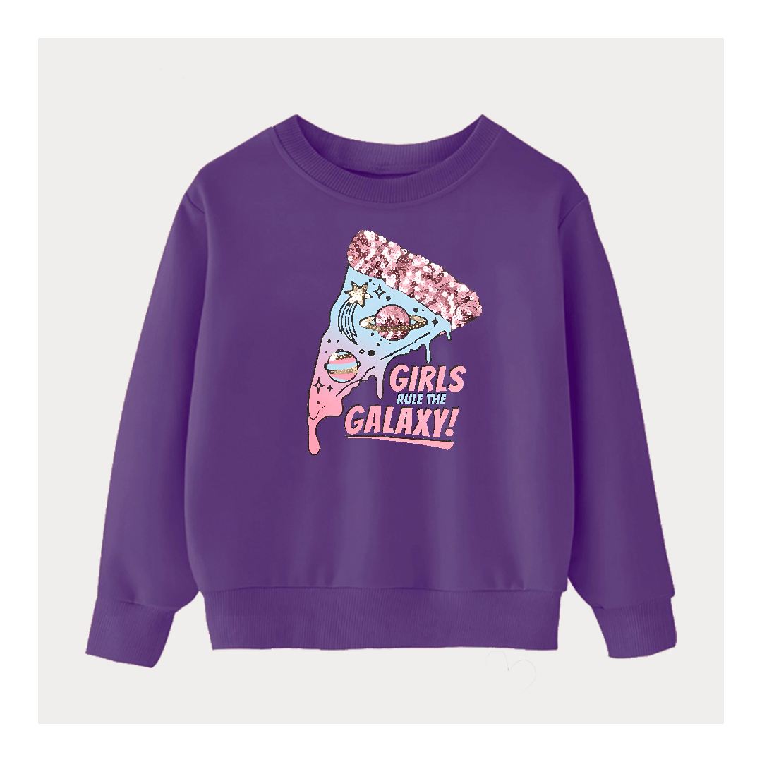 DTF - GIRL RULES THE GALAXY SWEATSHIRT