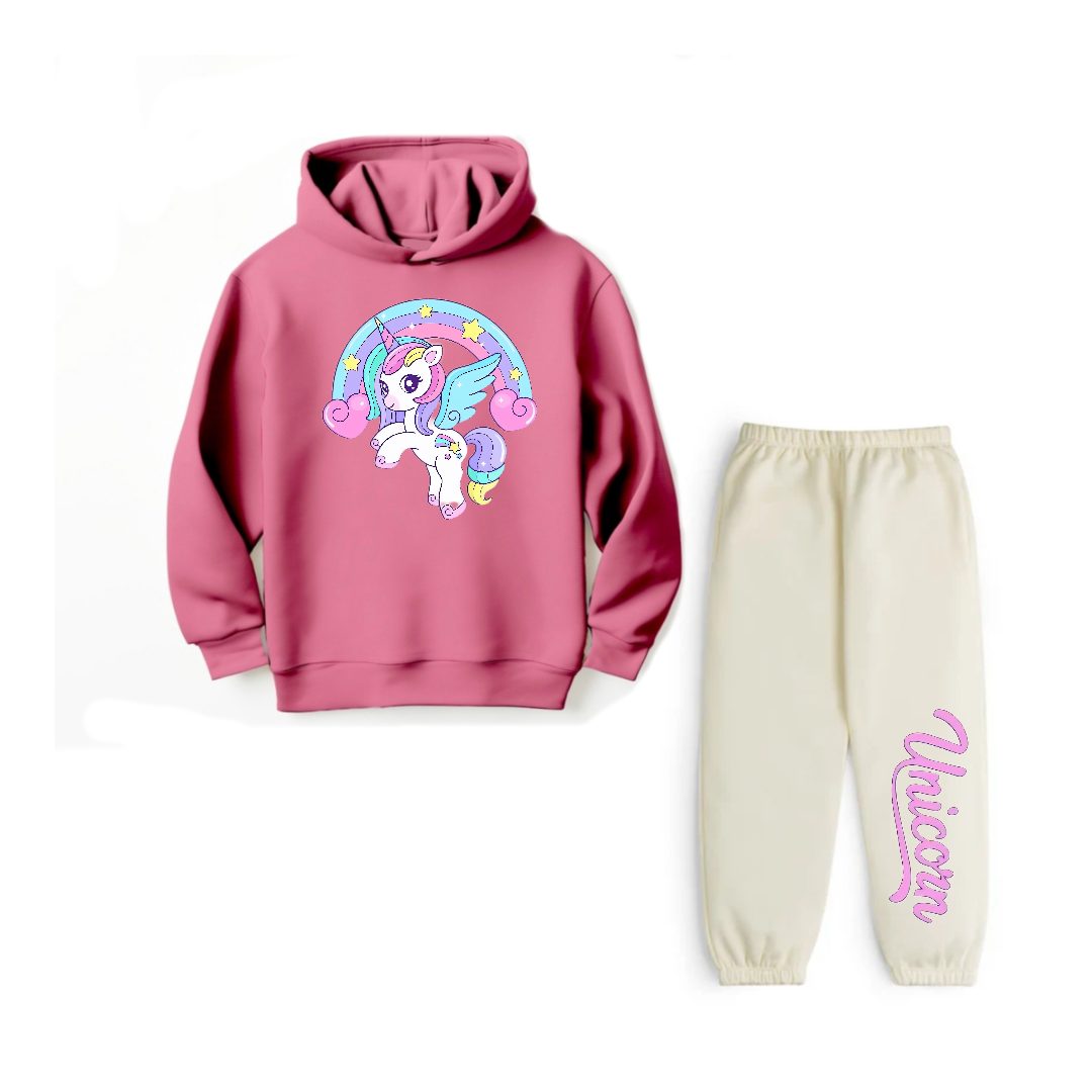 MULTICOLOR UNICORN - HOODIE FLEECE TRACKSUIT P/O