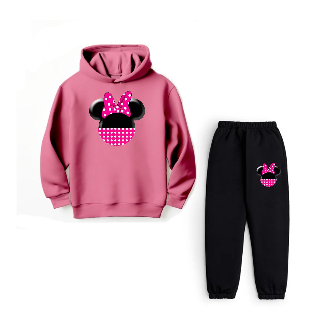 CUTE MINNIE VIBES - HOODIE FLEECE TRACKSUIT P/B
