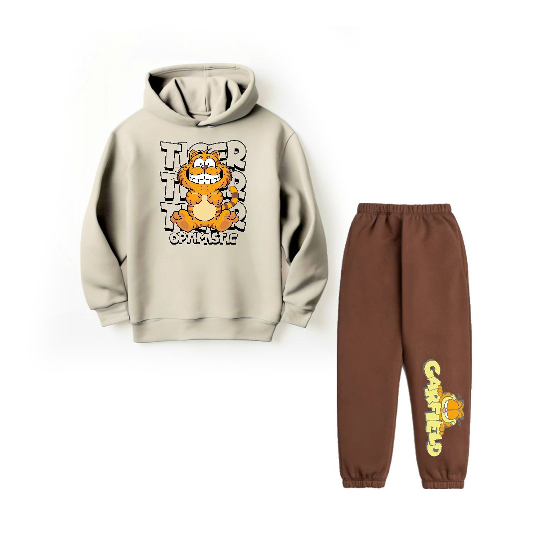 NAUGHTY GARFIED - HOODIE TRACKSUIT O/Br